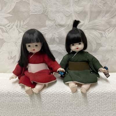 Japanese Ooike and Kimono Baby Dolls