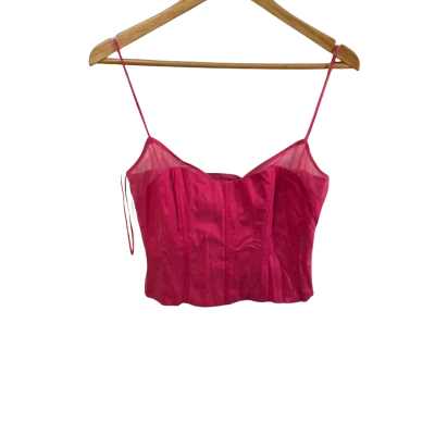 BNWT Nakedvice Womens  Size M Cropped Top Magenta RRP $179.95  