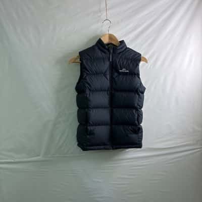 Kathmandu Kids Size 12 Duck Down Puffer Vest Black / Green 