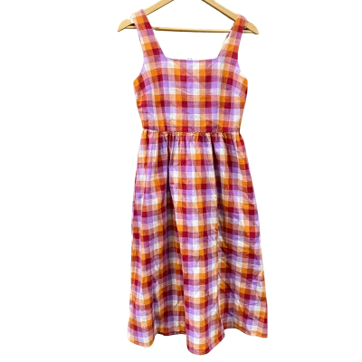 Princess Highway Colourful Checked Midi Dress Size 6