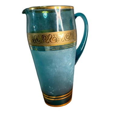 Vintage Bohemian Glass Jug 
