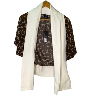  Bsym Womens  Size One Size Open Jacket Blue / Polka Dot / White 