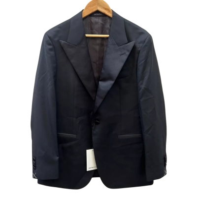 BNWT Suit Supply Size 42 Black Wool/Silk Suit Jacket