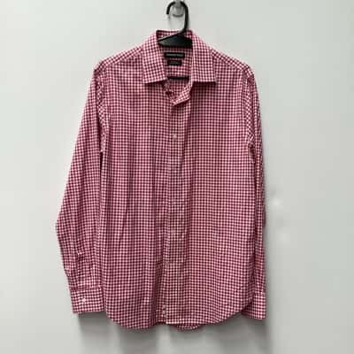 Country Road Mens Long Sleeve Shirt Pattern / Red Size M