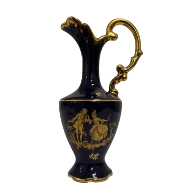Limoges Cobalt Vintage Porcelain Vase