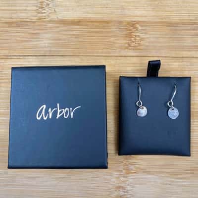 Arbor Sterling Silver Round Dangle Earrings (Stamped 925, Boxed)