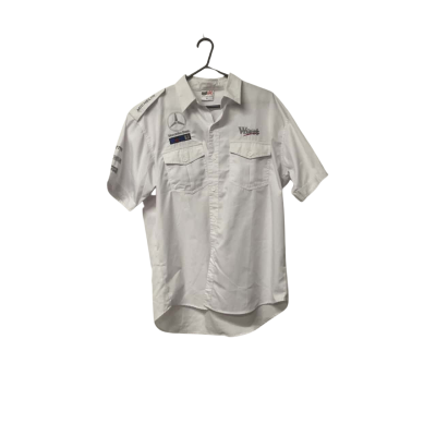  Mens World RallyCar Size XL Vintage Short Sleeve Shirt White 