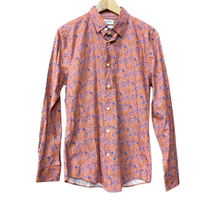 BNWT Marcs Mens Size S Blue/Orange Paisley Pattern Shirt 