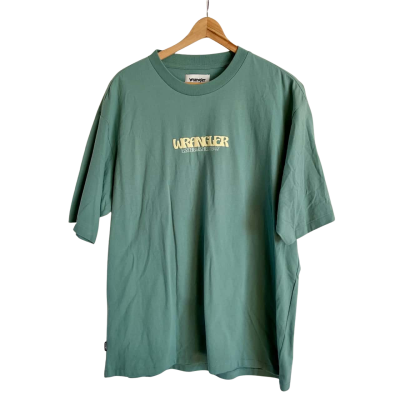 Wrangler Mens Size XL Short Sleeve T-shirt Green Turquoise 
