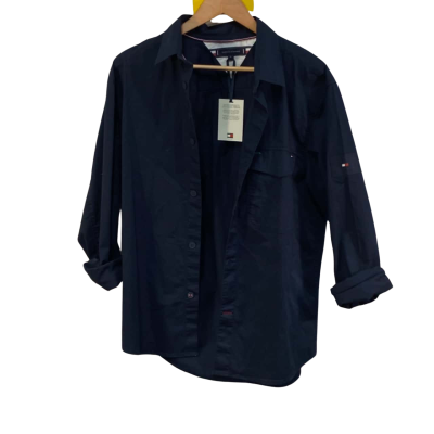 BNWT Tommy Hilfiger Mens  Size M Business Shirt Navy Blue 