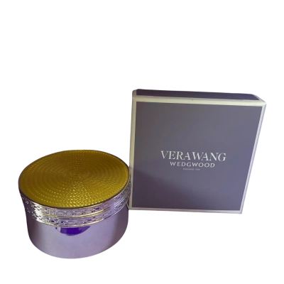 Vera Wang Wedgwood Trinket Box - Gold tone decoration on the lid