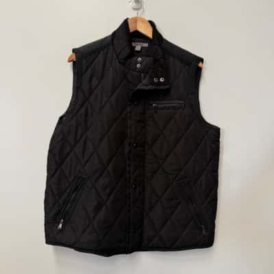 DKNY Black Quilted Gilet - Size XL   
