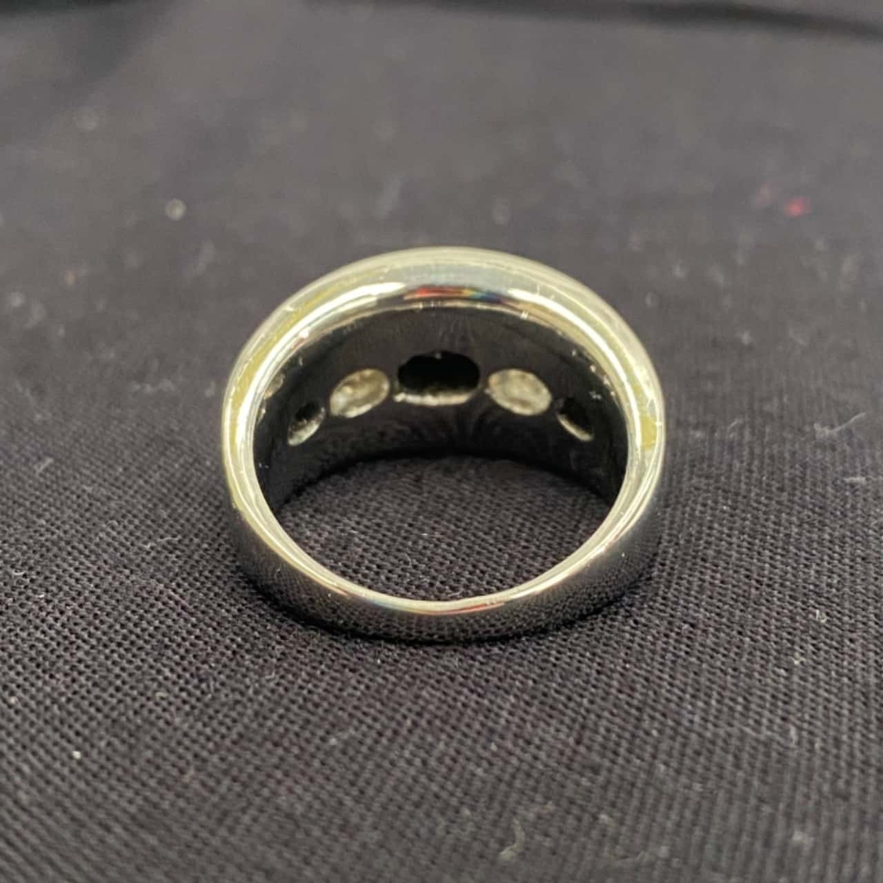 18K RGP Womens Sliver Ring With Gems (s)