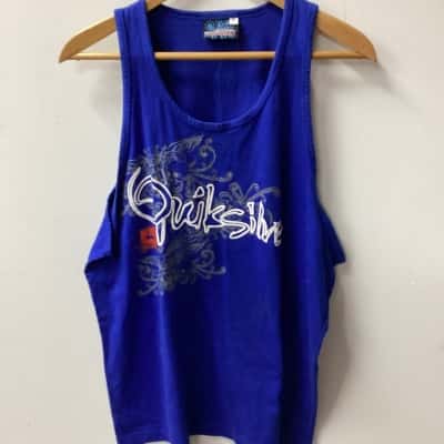 Quicksilver Mens  Size L Singlet  Blue  (i)