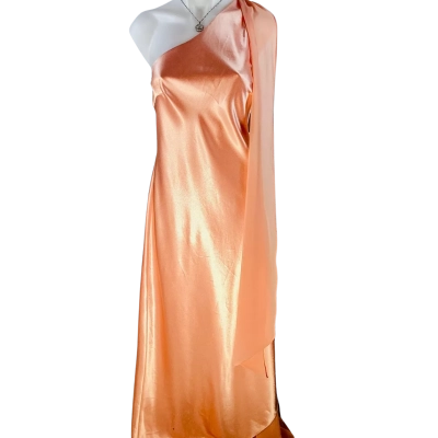 Max Trend - Peach Formal Off The Shoulder Dress (Size 14)
