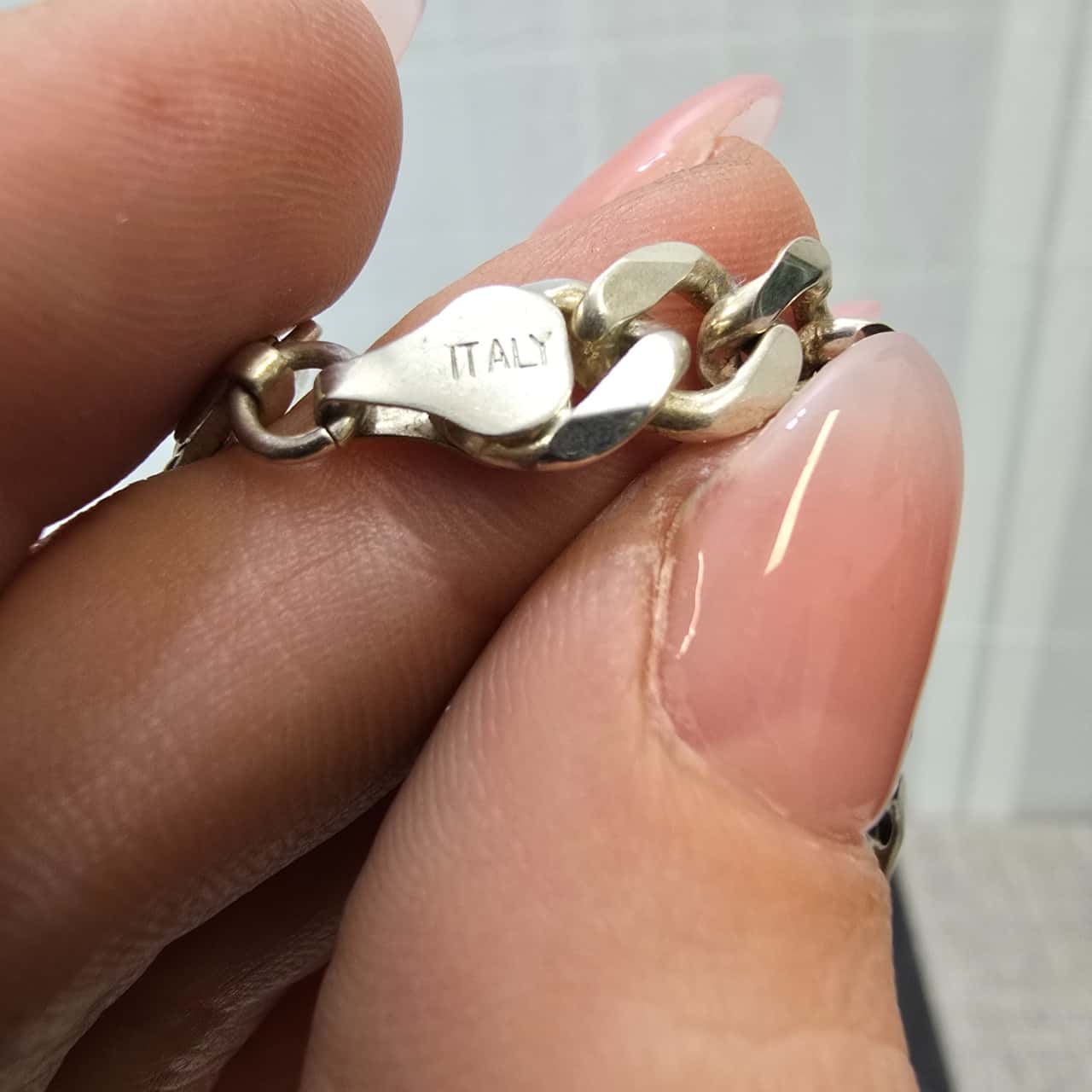 vintage Italian silver 925 id bracelet