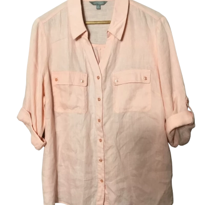 Suzannegrae Womens  Linen Size 14 Long Sleeve Shirt 