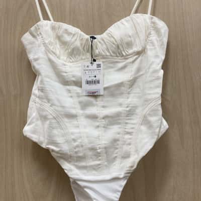 Zara Womens  Size L Cream  14