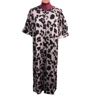 Veronika Maine A-Line Button Up Animal Print Dress