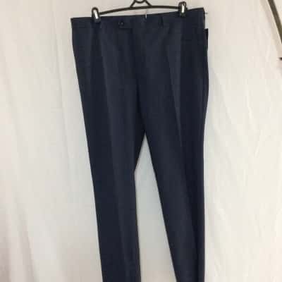  Herringbone Mens  Size 40 Dress Pants Navy Blue 