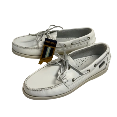 Sebago 'Soft White Docksides' Leather Boat Shoes (Size US 10.5)