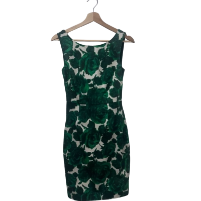 Alannah Hill Womens  Size 6 Sleeveless Dress  Green / White 