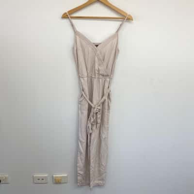 Abercrombie & Fitch Light Grey Sleeveless Jumpsuit  Size S 
