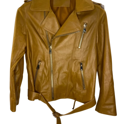 RM Womens  Size M Bomber Jacket Beige 