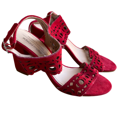 Filippo Raphael Edward Meller Womens Size 38 Red Suede Heels