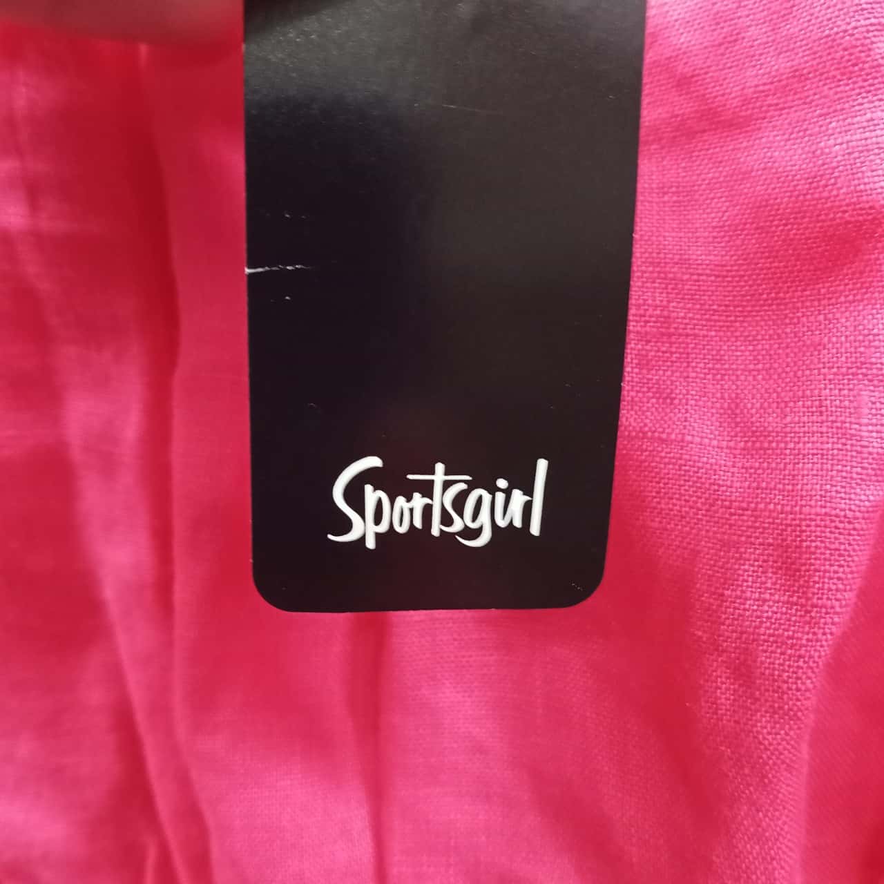 Sportsgirl Ladies Hot Pink Long Sleeve Cropped Top Size 6 NWT RRP 59.95