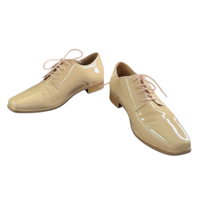 Bared  Womens  Night Jar Nude Patent Leather Oxford shoes Size 41 Flats