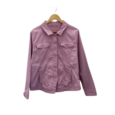 Virtuelle Womens  Size 14 Denim Jacket Pink  