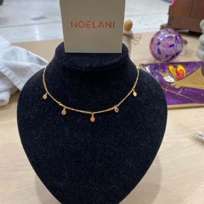 NOELANI Necklace - 925 Sterling Silver With Yellow Gold Plating 