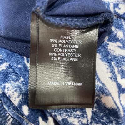 TS Womens  Size S Casual Dress Blue / White 