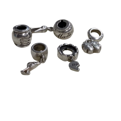  Womens Stirling silver charms x5 for charm bracelets. Other 