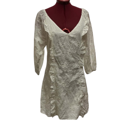 Imonni Womens  Size 8 Casual Dress Pattern / White 