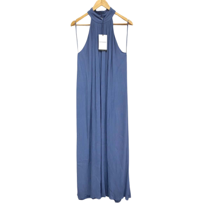 Witchery Blue Halter Neck Maxi Dress Size 12 