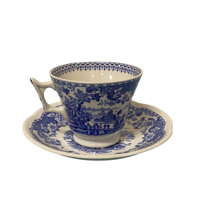 Seaforth Blue & White Cup and Saucer