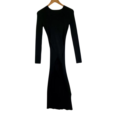 SIR the Label Womens  Size 1 Long Sleeve Long Dress Black  