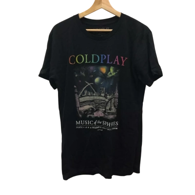 Coldplay  Music of the spheres 2023 Perth Tour shirt  Size M Short Sleeve T-shirt Black  