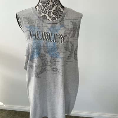 Hurley Mens  Size XL Singlet  Blue / Grey 