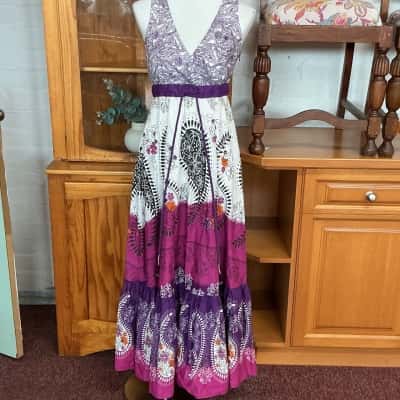 ECD Womens  Size 8 Maxi Dress Floral / Pink  / Purple 
