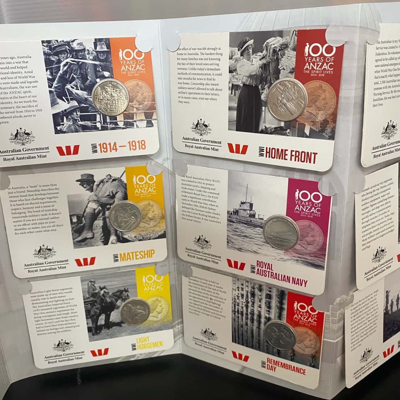 Anzac Remembered WW1 Official coin collection(s)