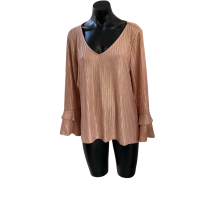 Table Eight Womens  Size L Blouse Gold / Pink  