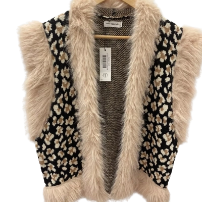  Vine apparel Womens  Size S Beige / Black  vest