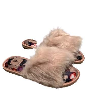 Hush Puppies Womens  Size 7 Flat Pink  Fluffy Slippers NWOT