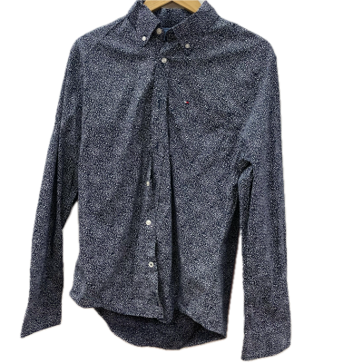 Tommy Hilfiger Mens Shirt Size M Navy Blue / White 