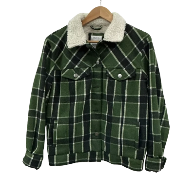 RVCA Mens Size M Sherpa Trucker Jacket Green 
