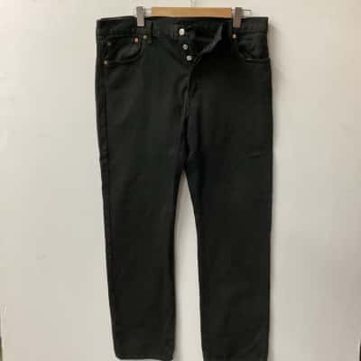 Levi's Mens  501 Size 36 Relaxed Fit Jeans Black  A