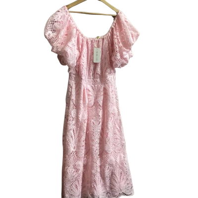 Gingham & Heels Womens  Size 16 Midi Dress Pink  